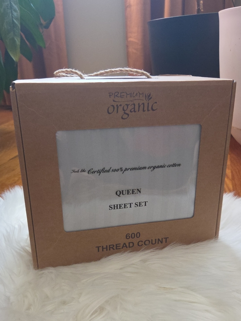 Premium Organic Organic Cotton Sheet Set Queen White NWT